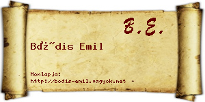Bódis Emil névjegykártya